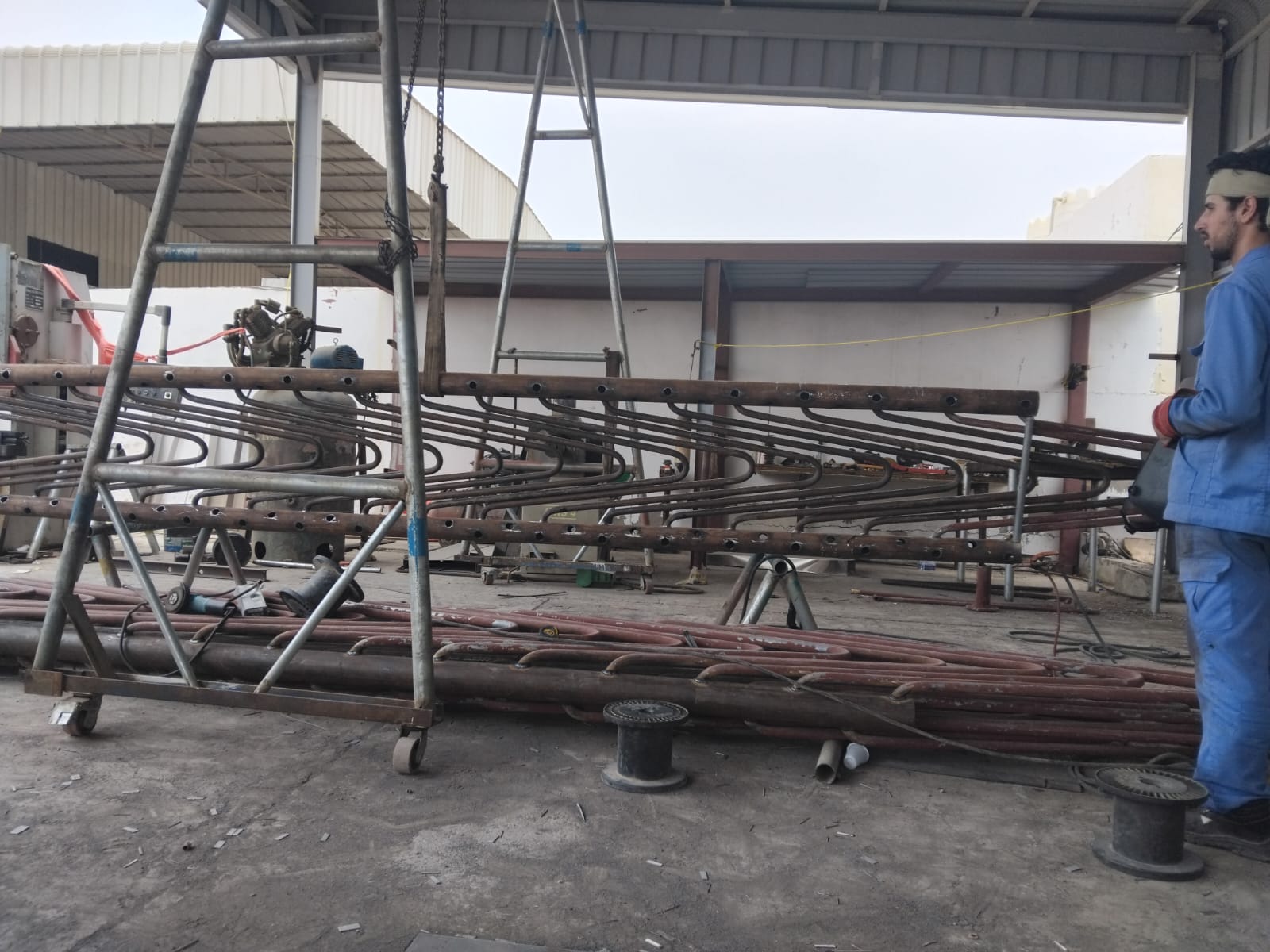 Spiral evaporator for ice plant in Oman, industrial cooling solution for ice factory.